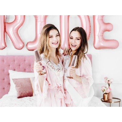 Faixa Branca "Team Bride" Rose Gold
