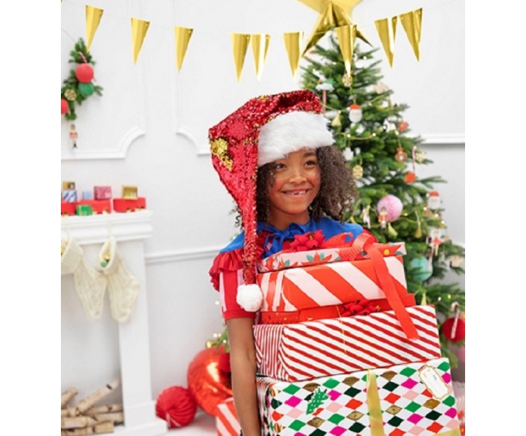 Gorro Pai Natal com Lantejoulas