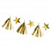Grinalda com Estrelas e Tassel Douradas