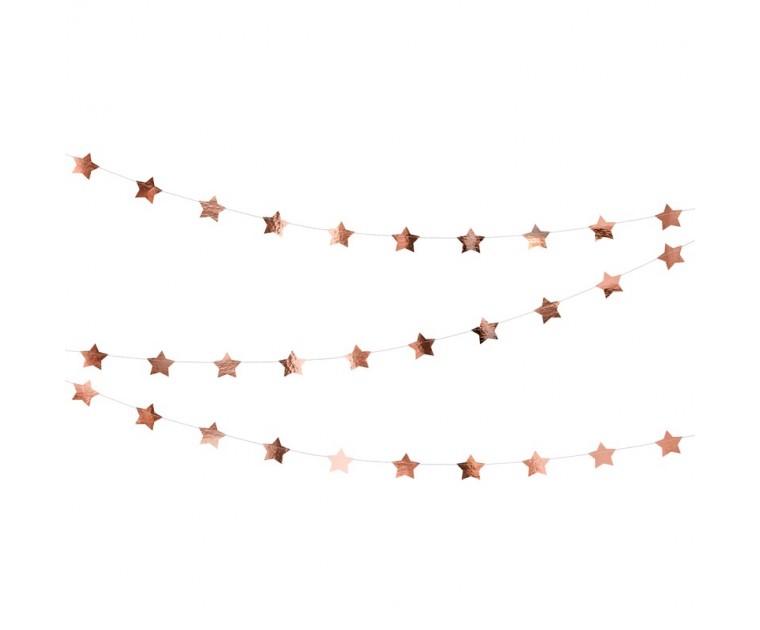 Grinalda Estrelas Rose Gold