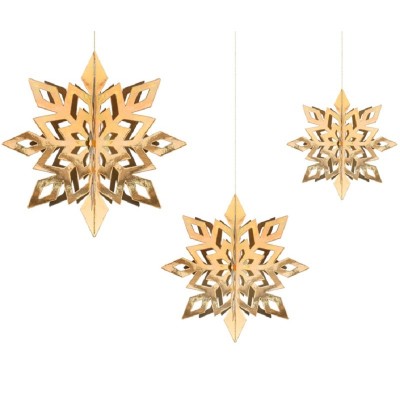 Conj. 6 Decorações suspensas Flocos de neve