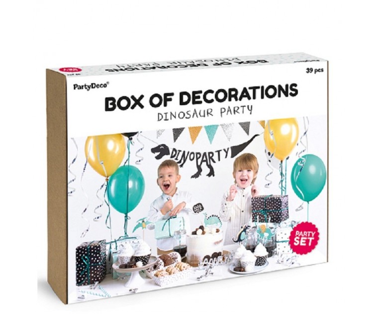 Kit Decoração Festa Dinossauros 39 Peças