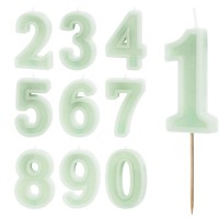 Velas Número Menta