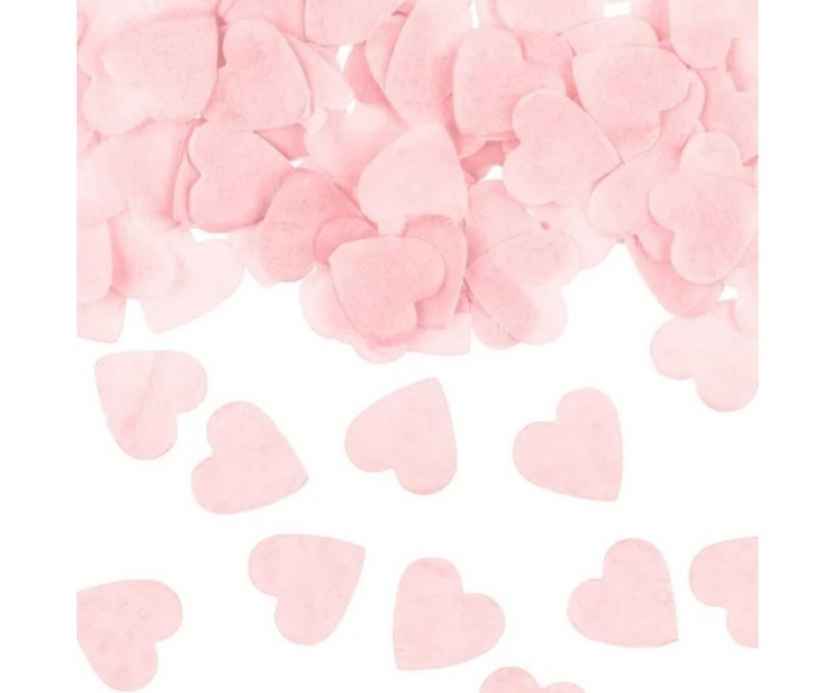 Confetis Corações Rosa decorativos de mesa
