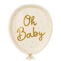 Pratos Balão Oh Baby