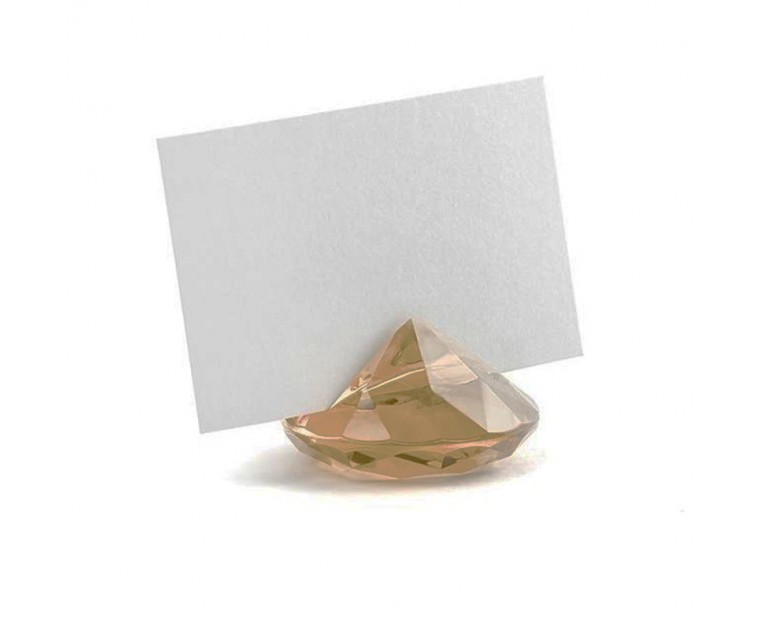 Suporte Marcador Mesa Diamante Dourado