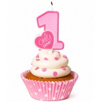 Vela nº 1 Rosa Only One