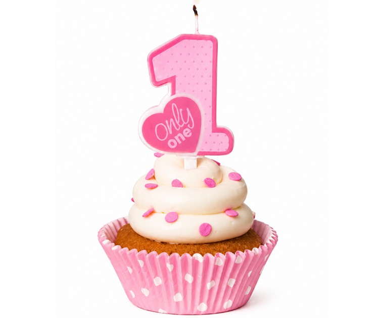 Vela nº 1 Rosa Only One