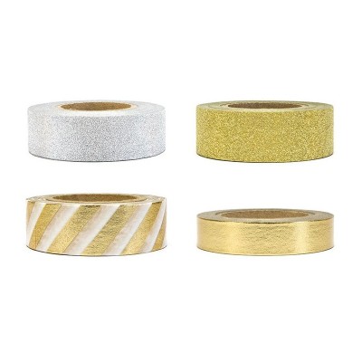 Washi Tape Dourado e Prata