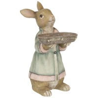 Figura Decorativa Coelha com Cesta 23*17*36cm 