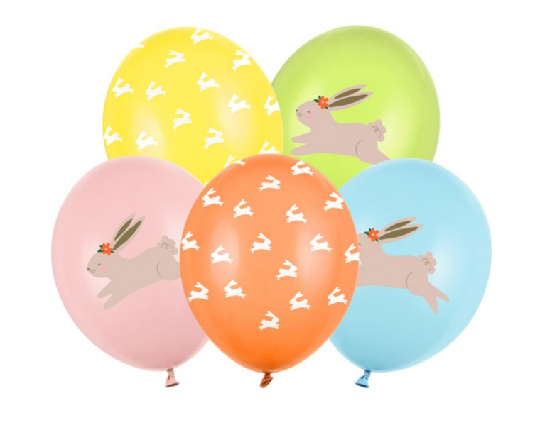 50 Balões Sortidos Coelhinhos/ Caça ao Ovo