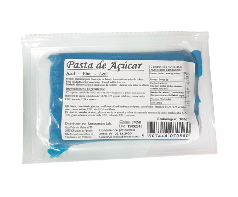 Pasta Açúcar Azul 100 grs