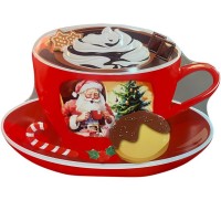 Caixa Lata Caneca com Biscoito Ornamentada