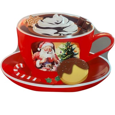 Caixa Lata Caneca com Biscoito Ornamentada