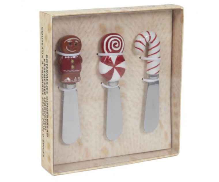 Conj.3 facas queijo Gingerbread
