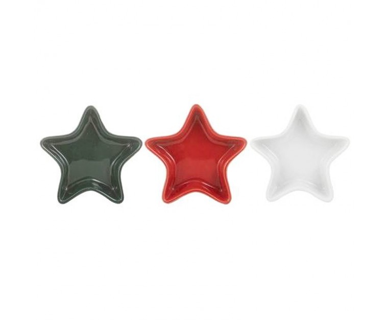 Conj.3 Mini Tacinhas Estrela Natal