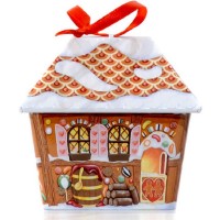 Caixa Lata Pendente Gingerbread House