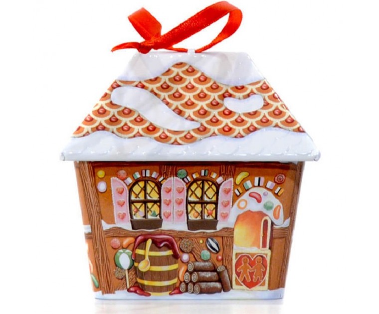 Caixa Lata Pendente Gingerbread House