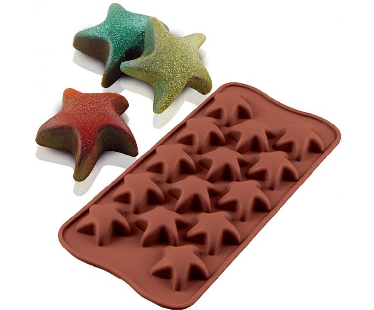 Molde Silicone Chocolate Estrelas do Mar