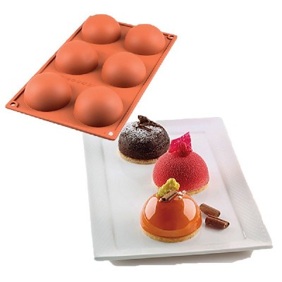 Forma Silicone 6 meias esferas ø7 cms