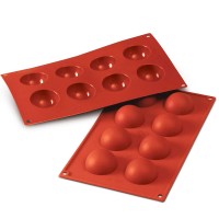 Forma Silicone 8 meias esferas ø5 cms