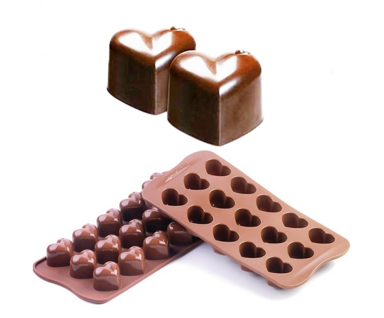 Molde Chocolate Corações Monamour Silicomart