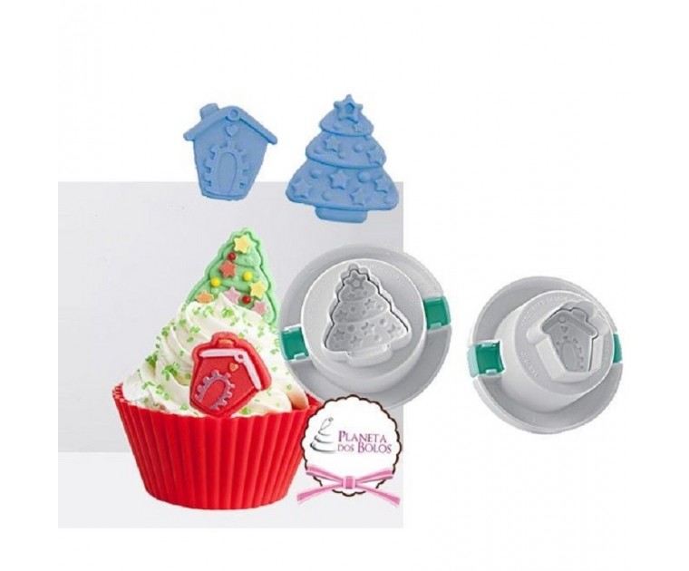 Set 2 Mini Cortadores Ejetores Natal