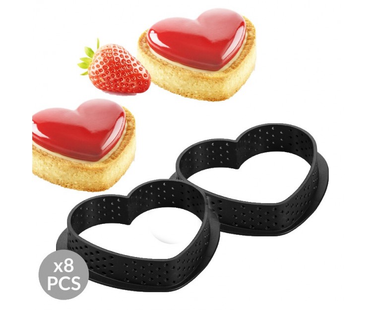 Conj. de 6 Aneis Tarte Ø 8 x 2 cms