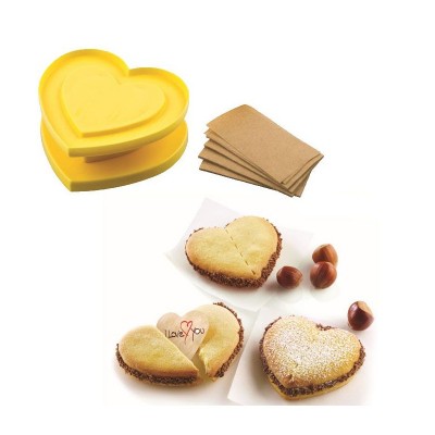 Kit Cortador Coração For You + 80 baking folhas