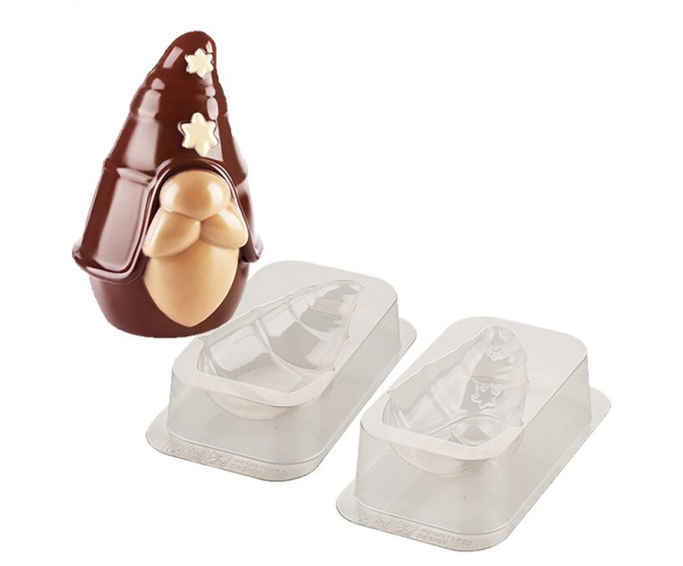 Kit 2 Moldes Termoformados Gnomo de Natal