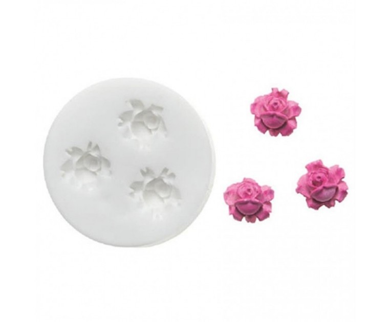 Molde Silicone Pequenas Rosas