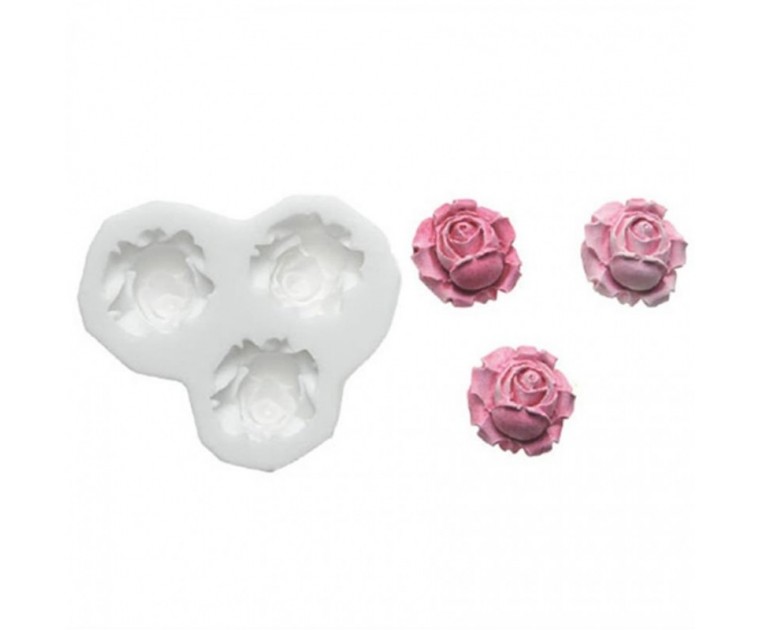 Molde Silicone Rosas