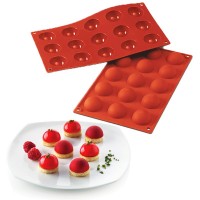 Forma Silicone 15 Meias Esferas