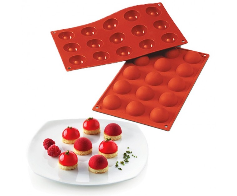 Forma Silicone 15 Meias Esferas