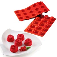 Tabuleiro Silicone Rosas Pequenas