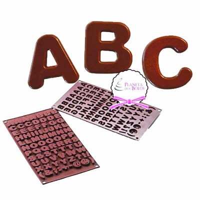 Forma Silicone Letras Chocolate