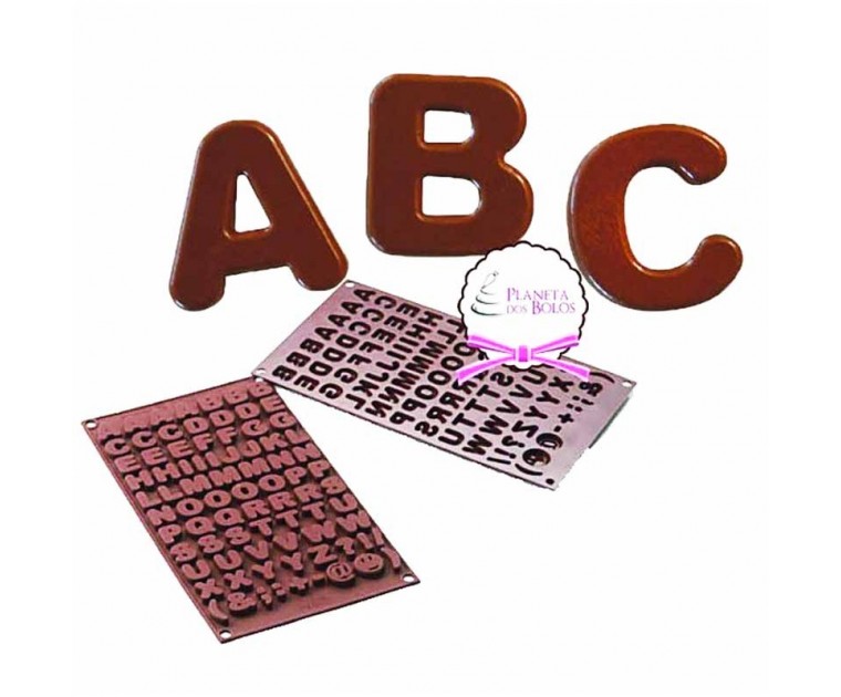 Forma Silicone Letras Chocolate