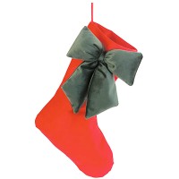 Meia Pai Natal Laço Verde