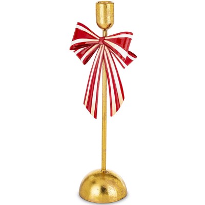 Suporte Velas Laço Vermelho