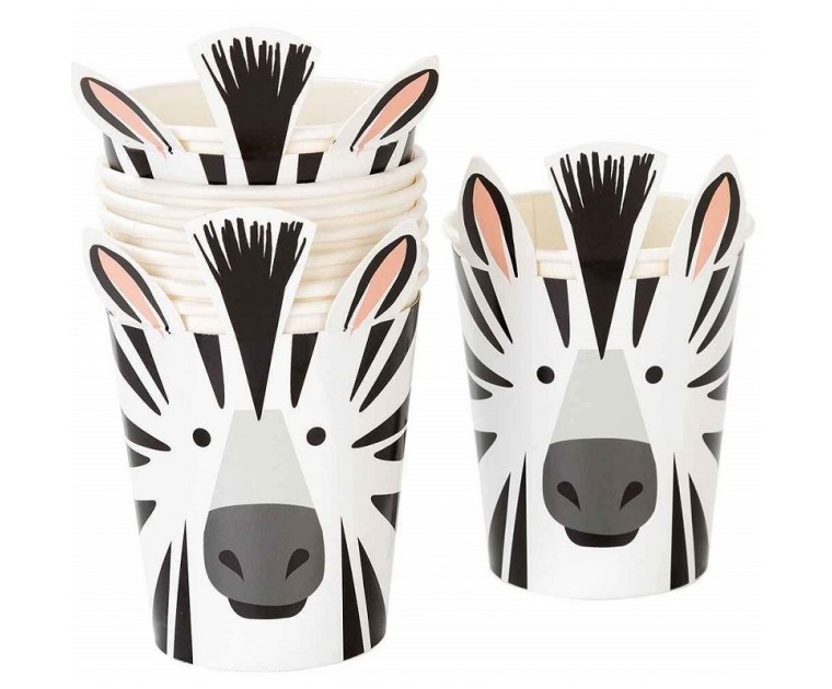 8 Copos Zebra