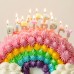 Velas Cores Pastel Happy Birthday c/Glitter