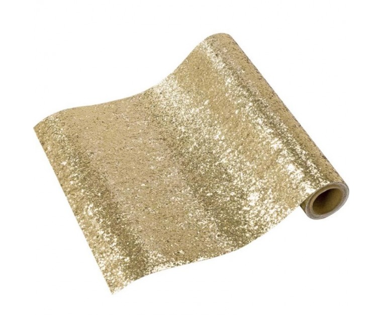 Table Runner Gold Glitter