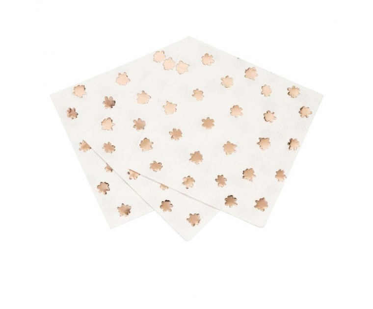 Guardanapo Flor Rose Gold