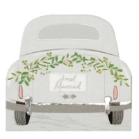 Guardanapos Botânicos Carro de Noiva- Just Married