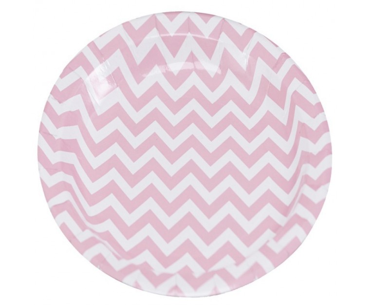 Pratos Chevron Rosa