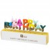 Velas Arco Íris Happy Birthday Glitter