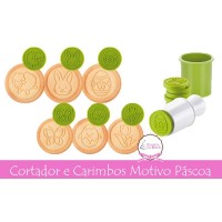 Cortador e Carimbos Motivo Páscoa