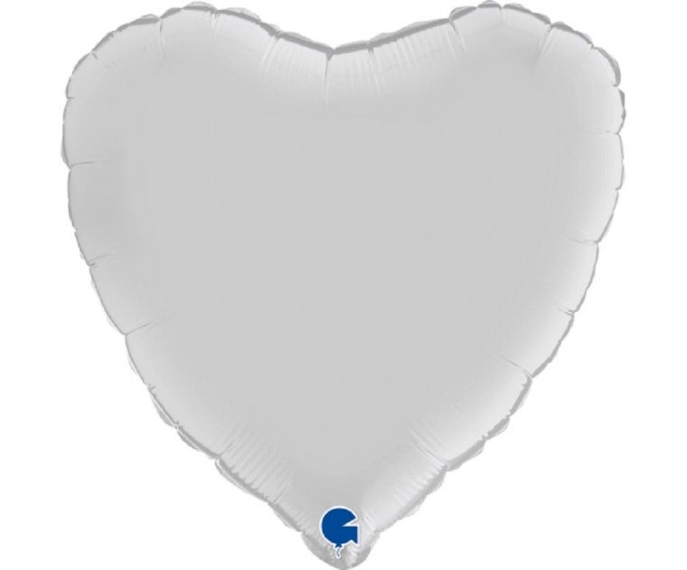 Balão Foil Cetim Branco 46 cms