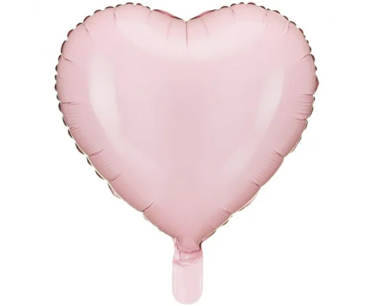 Balão Foil Coração Rosa Claro 45 cms
