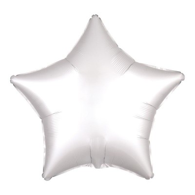 Balão Estrela Acetinado Branco